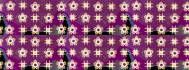 Raster illüstrasyonu. Raster çiçekleri klasik tarzda çizilmiş. Yumuşak, bahar çiçekleri mor renklerde. Çiçekli yumuşak çizim deseni.