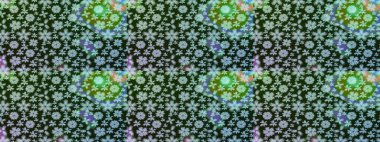 Çiçek desenli çizim. Asya tekstil tarzında. Renkli Bahar Teması eskiz kalıbı. Güzel kumaş deseni. Raster illüstrasyonu. Düz Çiçek Elementleri Tasarımı.