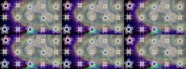 Yuvarlak raster kar tanesi. Renkli arka planda izole tatlı kar taneleri. Soyut kış grisi, nötr ve mavi süs. Güzel kar tanesi. Raster illüstrasyonu.