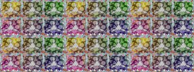 Renkli Bahar Tema dikişsiz desen Arka Plan. Düz Çiçek Elemanları Tasarım. Süslü kumaş deseni. Raster illüstrasyon dikişsiz Çiçek Desen.