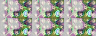 Raster illüstrasyonu. Renkli arka planda izole tatlı kar taneleri. Soyut mandala ya da tuhaf kar tanesi çizgisi sanat tasarımı.