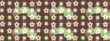 Kahverengi renkli etnik çiçeklerin olduğu zarif bir eskiz modeli. Raster Çiçek İllüstrasyon Şirin Tekstil.