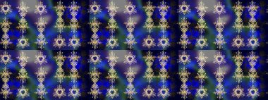 Güzel kar tanesi. Renkli arka planda izole tatlı kar taneleri. Soyut kış mavisi, gri ve siyah süs. Raster illüstrasyonu. Yuvarlak raster kar tanesi.