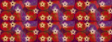 Kutlamanın sembolü. Kırmızı, mor ve kahverengi ikon silueti. Noel tasarımı için. Raster illüstrasyonu. Yeni yıl tabelası. Kar taneleri kışı kırmızı, mor ve kahverengi renklerde izole edilir.