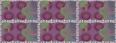 Renkli Bahar Temalı Kusursuz Arkaplan. Düz Çiçek Elementleri Tasarımı. Raster illüstrasyonu. Kusursuz Chichi kumaş deseni. Çiçek deseni.