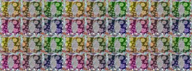 Sevimli çiçek raster deseni. Renkli Bahar Temalı Kusursuz Arkaplan. Düz Çiçek Elementleri Tasarımı. Tarafsız renklerde çiçekler.