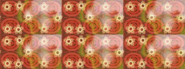 Kabile sanatı boho baskısı, klasik çiçek arkaplanı. Arkaplan dokusu, duvar kağıdı, çiçek teması kahverengi, turuncu ve pembe renkler. Soyut etnik raster pürüzsüz desen.