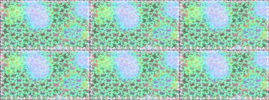 Renkli sevimli kelebek. Yüzey dokuları, duvar kağıtları, web sayfası geçmişi, tekstil için mükemmel. Raster illüstrasyonu. Mavi, nötr ve yeşil renkli resimler. Kusursuz desen arkaplanı.