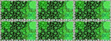 Arkaplan dokusu, duvar kağıdı, yeşil renkli çiçek teması. Kabile sanatı boho baskısı, klasik çiçek arkaplanı. Soyut etnik raster pürüzsüz desen.