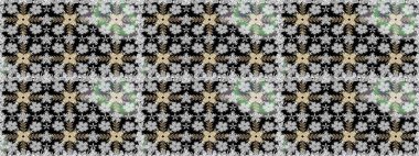 Gri renkli güzel çiçekli kusursuz desen, suluboya çiçek deseni, duvar kağıdı, kart veya kumaş için fayanslı. Raster..