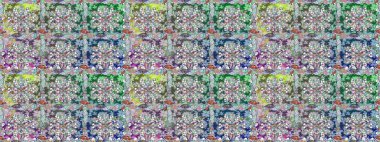 Raster illüstrasyonunda kusursuz çiçek deseni. Tarafsız renklerde çiçekler. Renkli Bahar Temalı Kusursuz Arkaplan. Düz Çiçek Elementleri Tasarımı.