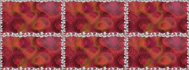 Kırmızı renkte çiçekler. Yumuşak, yaz çiçekli arka plan. Raster çiçek desenli ve çiçekli..