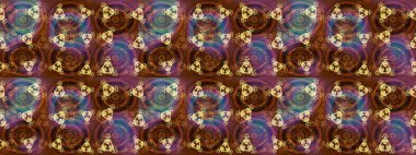 Snowflakes desen. Raster kar taneleri arka plan. Kar tanesi renkli desen. Renk arka plan üzerinde izole soyut kar taneleri ile düz tasarım. Raster illüstrasyon.