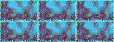 Raster. Düz Çiçek Elementleri Tasarımı. Renkli Bahar Teması Kusursuz Arkaplan.