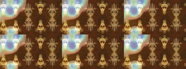 Düz Çiçek Elementleri Tasarımı. Raster Şirin kumaş deseni. Eskiz klasiği. Renkli Bahar Teması çizim şablonu.