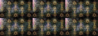 Yuvarlak raster kar tanesi. Renkli arka planda izole tatlı kar taneleri. Soyut kış grisi, siyah ve mavi süs. Güzel kar tanesi. Raster illüstrasyonu.