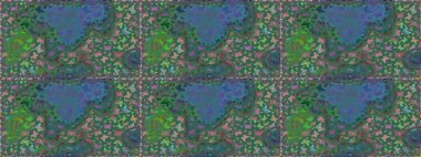 Kusursuz. Raster illüstrasyonu. Kart, baskı ve davetiye için basit kadınsı bir model. Mavi arka planda renkli kelebek koleksiyonu. Kağıt, kumaş ve ambalaj için uygun.