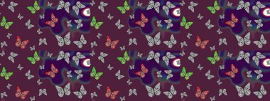 Raster illüstrasyonu. Doğa kelebeğinin yüksek kalitesi. Klasik tarzda hem de. Su rengi filtre efektiyle kahverengi üzerine resimler.