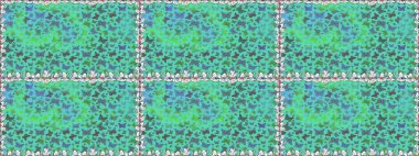 Yeşil arka planda renkli kelebekler. Renkli folklorlu, kelebekli kusursuz desen. Paketleme, kağıt, kumaş için uygun.