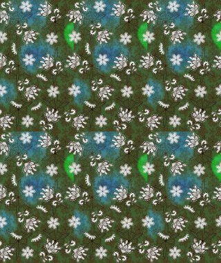 Nazikçe, güzel çiçek arkaplanı. Yeşil renkli çiçekler. Raster çiçek desenli ve çiçekli..