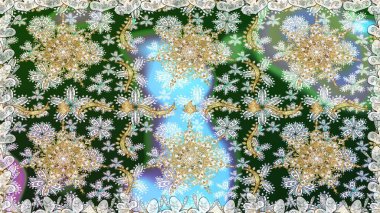 Raster altın pürüzsüz desen. Doğu tarzı arabesk tarzında altın elementler. Kusursuz altın desenli bukleler. Tarafsız renklerde kusursuz desen.