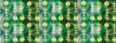 Yeşil, mavi ve nötr renklerde kar taneleri. Noel stili. Raster illüstrasyonu.