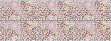 Kart, baskı ve davetiye için basit şirin bir desen. Nakış, egzotik kelebeklerle süslenmiş çiçeksiz desenler. Giysi tasarımı için gri arka planda geleneksel Raster halk çiçekleri dekoru.