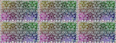 Renklerde çiçekler olan kusursuz çiçek deseni. Suluboya tarzında renkler üzerine çiçekler.