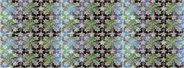 Güzel karalama çiçekleri olan kusursuz çiçek desenleri. Küçük çiçekteki sevimli çiçek deseni. Raster illüstrasyonu. Güzel kumaş deseni.