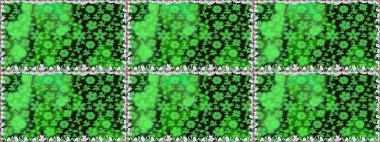 Çiçekler. Vadinin yeşil renkli çiçekleri. Soyut etnik raster pürüzsüz desen.