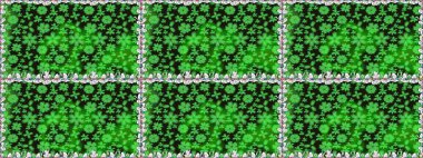 Raster illüstrasyonu. Çiçek. Yeşil renklerde. Kusursuz dekoratif arka plan, çiçek mandala.