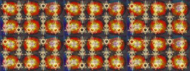 Düz kar karalama ikonları, kar taneleri kahverengi, gri ve kırmızı renkli siluetler noel afişi, kartlar. Yeni yıl kar tanesi. Güzel soyut kar tanesi raster tasarımı..