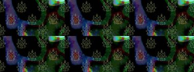 Küçük çiçekli şirin bir desen. Çiçek ve yapraklı çiçek deseni. Raster illüstrasyonu.