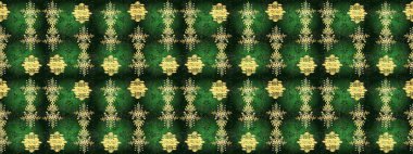 Yeni yıl kar tanesi. Düz kar karalama ikonları, kar taneleri silueti yeşil, gri ve sarı renkli yılbaşı afişleri, kartlar. Güzel soyut kar taneleri raster tasarımı..