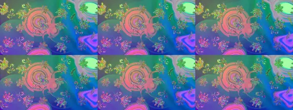 Kumaş desenli papatya çiçeği detayı. Mavi renkte çiçekler.