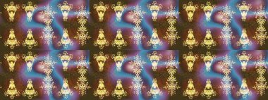 Altın renkli kar taneleri. Raster illüstrasyonu. Yılbaşı Biçimi.