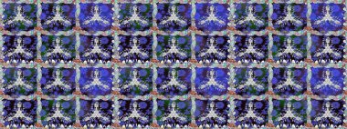 Şirin karalama çiçekleri olan kusursuz çiçek desenleri. Raster illüstrasyonu. Eskiz tarzı menekşe rengi. Raster illüstrasyonu. El yapımı çiçek ve bitki koleksiyonu.