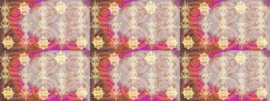 Kar tanesi renkli desen. Snowflakes desen. Raster kar taneleri arka plan. Renk arka plan üzerinde izole soyut kar taneleri ile düz tasarım. Raster illüstrasyon.