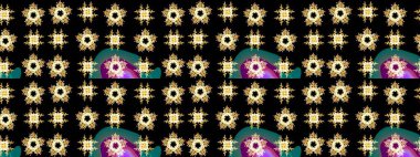 Kar tanesi süs desen. Kar taneleri arka plan. Raster resim. Düz renkli arka plan üzerinde izole kar taneleri tasarımı. Snowflakes desen.