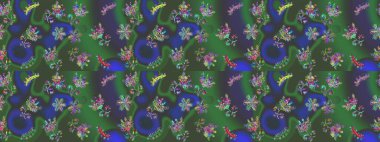 Güzel soyut kar tanesi raster tasarımı. Düz kar karalama ikonları, kar taneleri yeşil renkli siluet, menekşe ve mavi renkler noel afişi, kartlar. Yeni yıl kar tanesi.