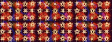 Güzel bir kış süsü. Renkli kar taneleri Raster çizimi. Raster kahverengi, kırmızı ve turuncu kar tanelerinden izole edilmiş..