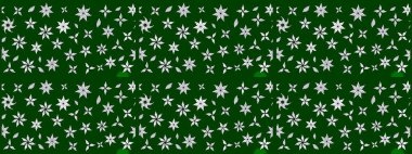 Vadinin yeşil renkli çiçekleri. Raster çiçek desenleri çiziyor..