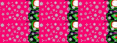 Eflatun renkte etnik çiçeklerle süslenmiş zarif bir eskiz deseni. Raster Çiçek İllüstrasyon Şirin Tekstil.