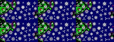 Millefleur 'lar. Tekstil, kumaş, kapaklar, duvar kağıtları, baskı, naylon, koleksiyon defteri, örgü, dekupaj için güzel bir eskiz. Küçük mavi çiçekli oldukça eski bir besin torbası deseni..