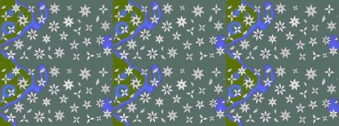 Suluboya stilinde nötr renklerde. Raster illüstrasyonu. Küçük çiçekli bahar deseni çiz.