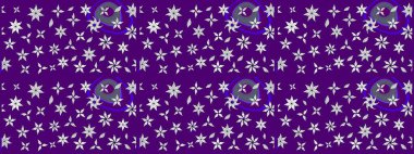 Mor renklere karalamalar çizilmiş çiçek deseni. Raster illüstrasyonu.