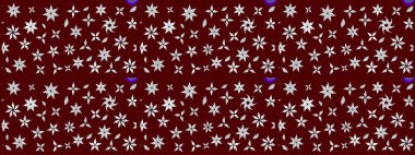 Modern çiçek arkaplanı. Halk tarzı. Parlak renkli çiçekli ve kırmızı yapraklı harika bir çiçek deseni. Moda baskıları için zarif bir şablon.