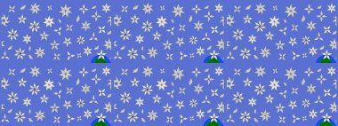 Raster illüstrasyonu. Yumuşak, mavi renkte yaz çiçekleri. Küçük çiçekteki sevimli çiçek deseni. Raster deseni.