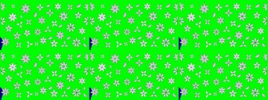 El çizimi çiçekli soyut çizim kalıbı. Yeşil renkli çiçekler. Raster illüstrasyonu.