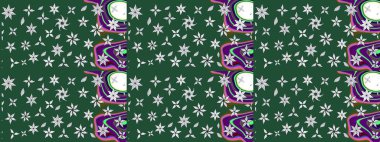 Vadinin yeşil renkli çiçekleri. Raster çiçek desenleri çiziyor..